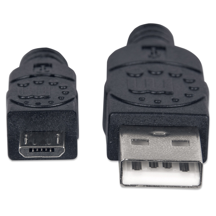 CABLE USB,MANHATTAN,307178, V2 A-MICRO B, BOLSA PVC 1.8M NEGRO CB-336 - MANHATTAN