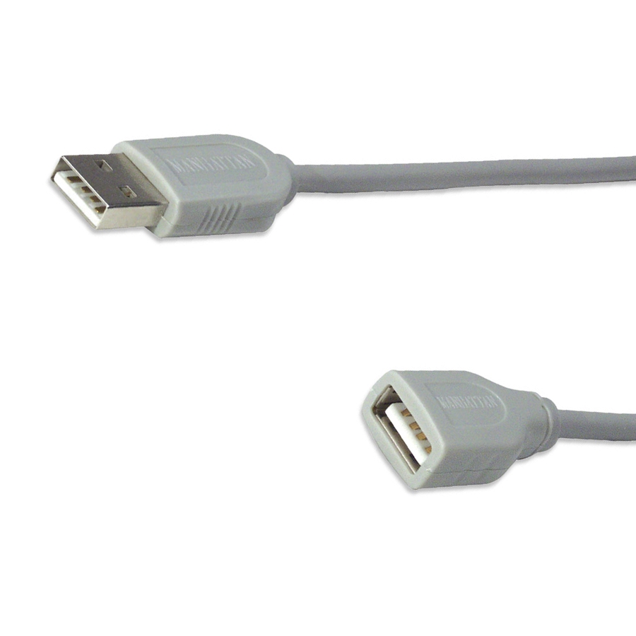CABLE USB,MANHATTAN,317238, EXTENSION 3.0M, GRIS CB-202 - MANHATTAN