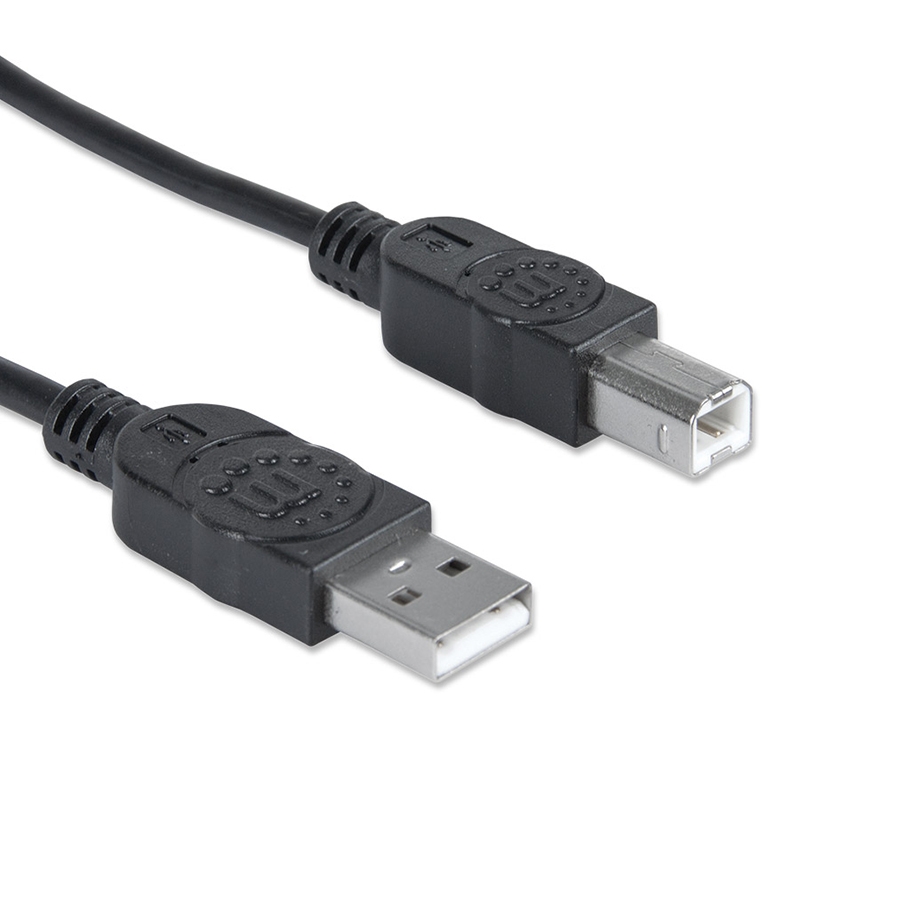 CABLE USB,MANHATTAN,33382, V2.0 A-B  3.0M, NEGRO CB-232 - MANHATTAN