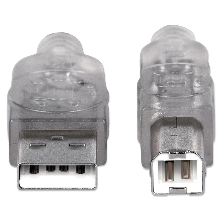 CABLE USB,MANHATTAN,340458, V2.0 A-B 3.0M, PLATA CB-223 - MANHATTAN