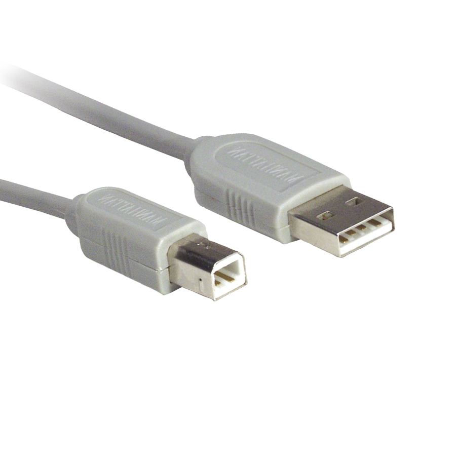 CABLE USB,MANHATTAN,341028, A-B 4.5M, GRIS CB-204 - MANHATTAN