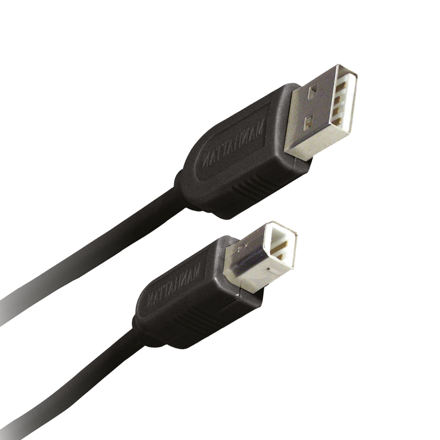 CABLE USB,MANHATTAN,342650, A-B 1.8M, NEGRO ECONOMICO CB-163 - MANHATTAN