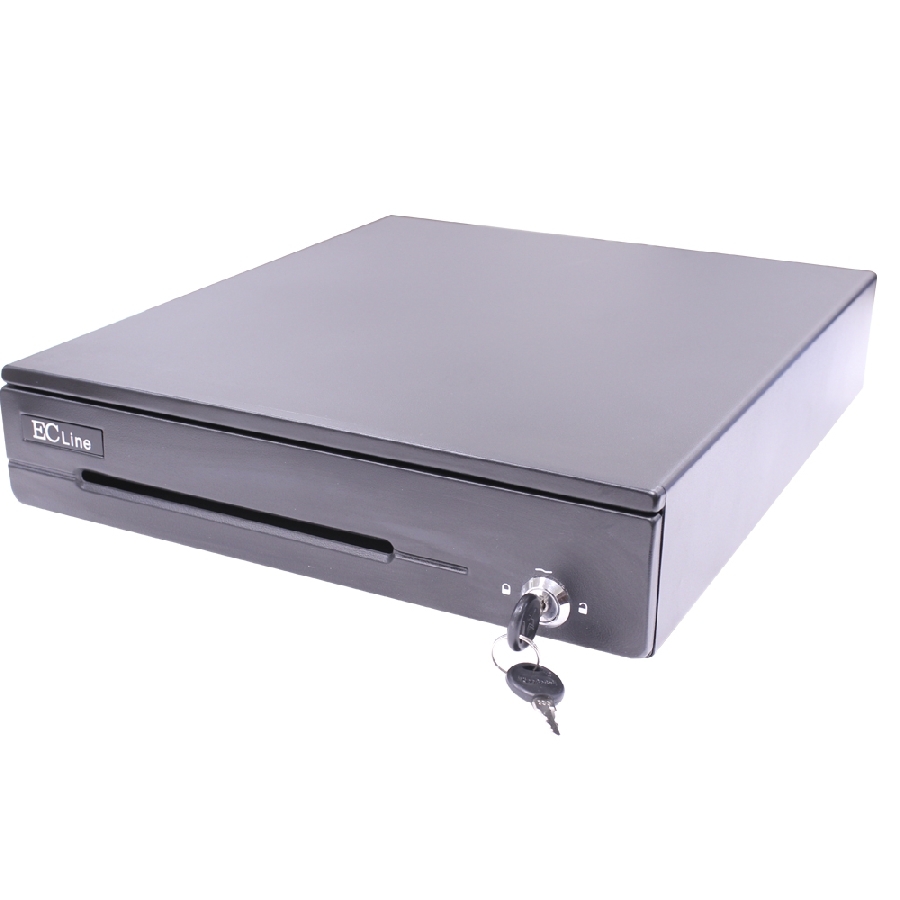 CAJON DE DINERO EC LINE EC-CD-50M, NEGRO, COMPARTIMENTOS 4 BILLETES – 8 MONEDAS CAJ-12 - EC-LINE