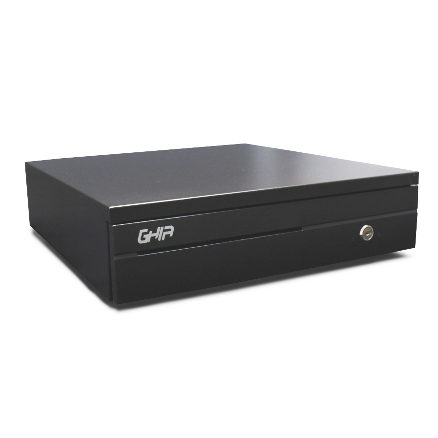 CAJON DE DINERO GHIA GCD581 / ACERO / 5 BILLETES / 8 MONEDAS / RJ11 / NEGRO CAJ-26 - GHIA