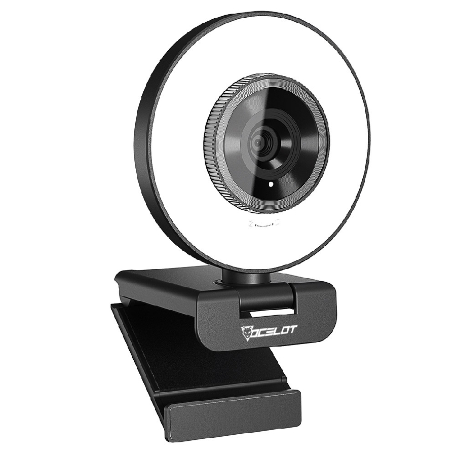 CAMARA WEB OCELOT GAMING IRIS-W1 / FULL HD / 60FPS / ARO DE LUZ 3 TONALIDADES / USB / COLOR NEGRO CV-1792 - OCELOT GAMING