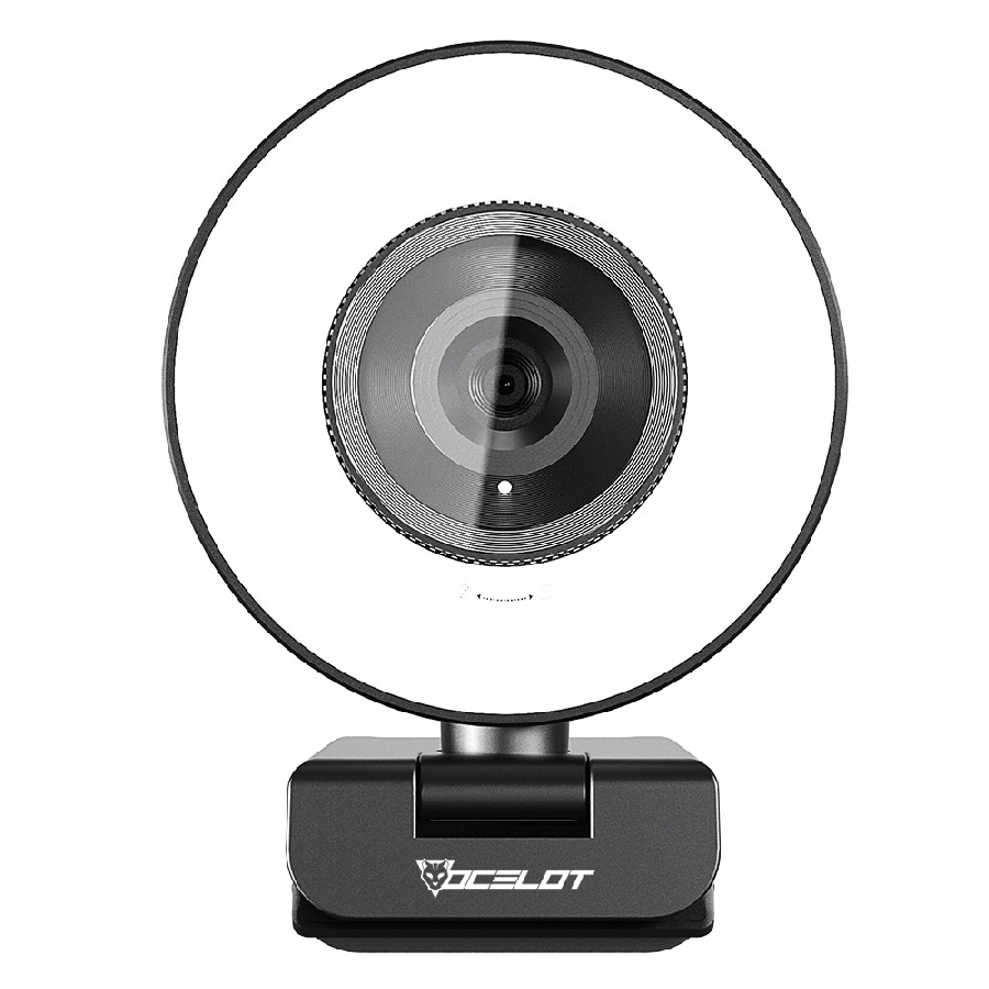 CAMARA WEB OCELOT GAMING IRIS-W1 / FULL HD / 60FPS / ARO DE LUZ 3 TONALIDADES / USB / COLOR NEGRO CV-1792 - OCELOT GAMING