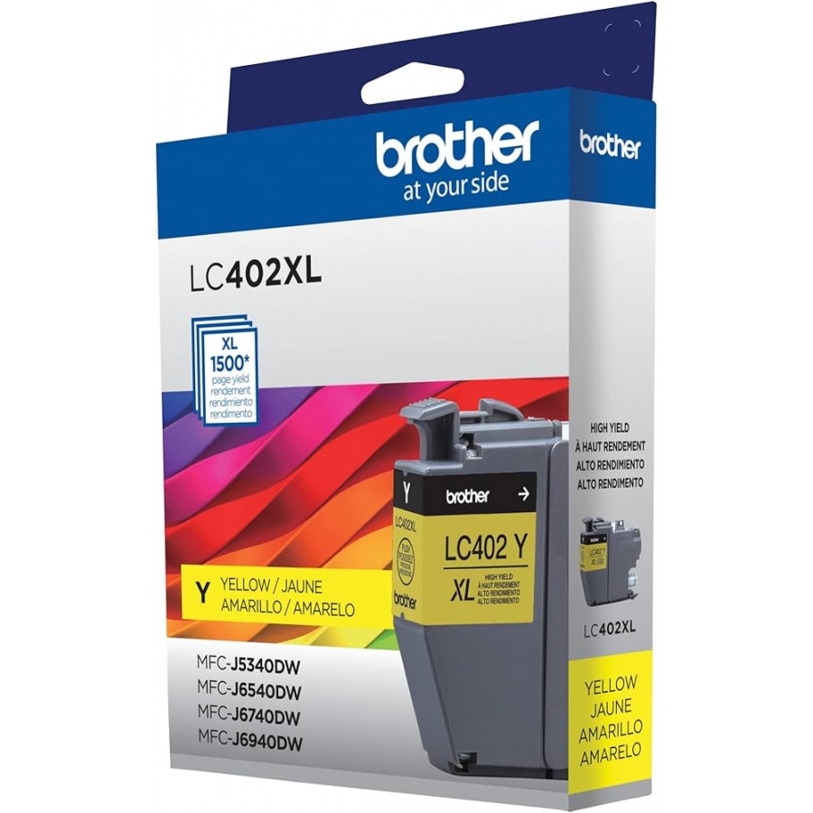 CARTUCHO BROTHER LC402XLY AMARILLO, RENDIMIENTO 1500 PAGINAS CN-4631 - BROTHER