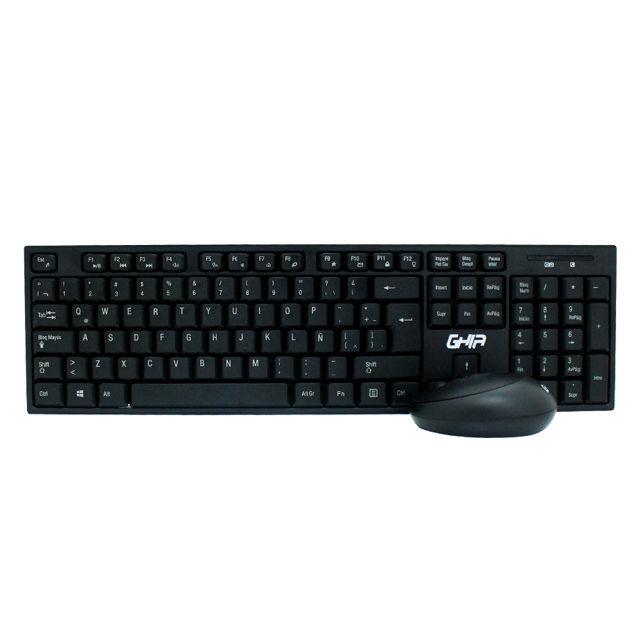 COMBO TECLADO MULTIMEDIA Y MOUSE OPTICO GHIA / GT5000 / INALAMBRICO / RECEPTOR USB / NEGRO KB-791 - GHIA