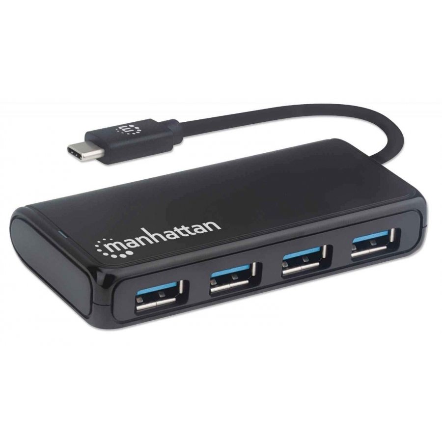 CONECTOR HUB USB,MANHATTAN,164924,-C 4 PTOS A AC-8627 - MANHATTAN