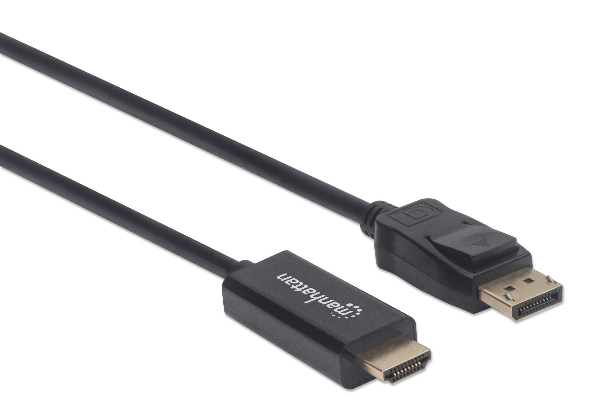 152679 Cable DisplayPort Macho a HDMI Macho, 1.8 m, negro; resoluciones de video Full-HD hasta 1080p a 60Hz - MANHATTAN
