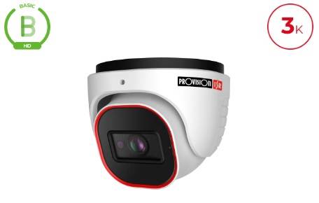 Camara domo AHD (3K) 5 MP(AHD/TVI), 4 MP(AHD/TVI/VCI), 700 TVL (CVBS), Lente fijo 2.8mm (99°), IR hasta 20 mts, microfono,WDR, CoC, IP67 - PROVISION-ISR