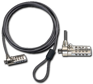 Candado de Seguridad TARGUS ASP61LA, Combinación, Negro, Acero, 1,5 m, Notebooks - TARGUS