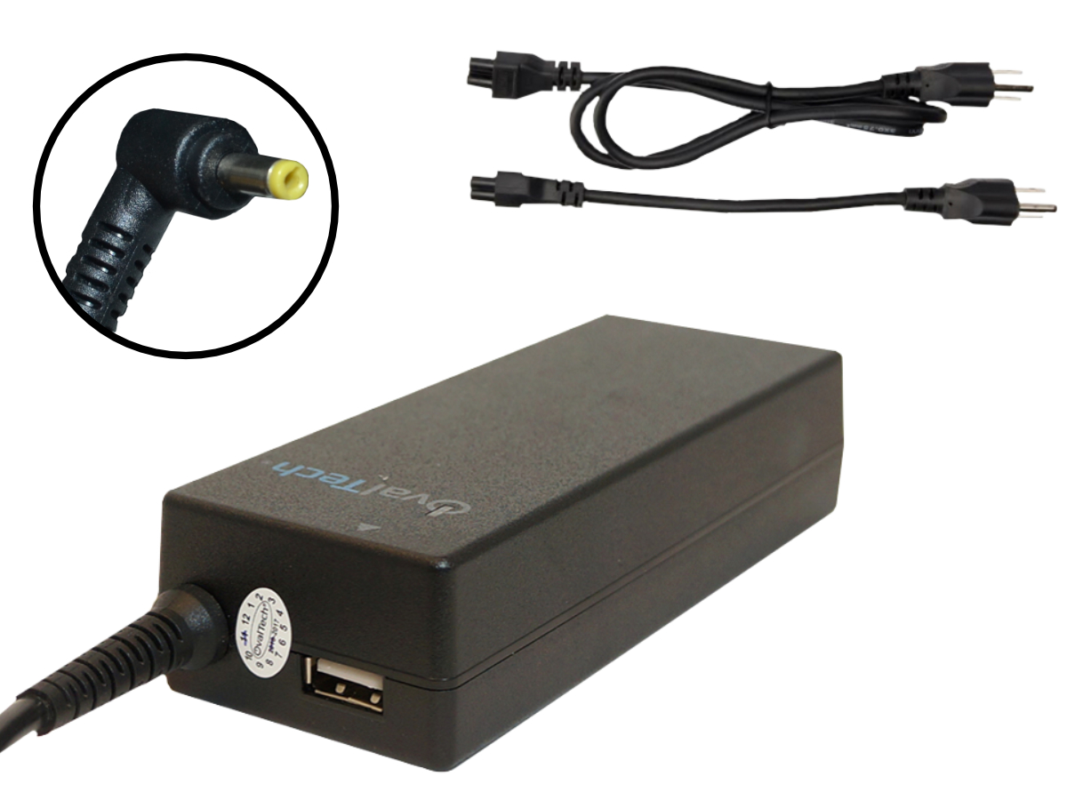 Cargador / Adaptador para Laptop OTAC-E67 OVALTECH de 65W 20V/3.25A (4.0*1.7) - OVALTECH