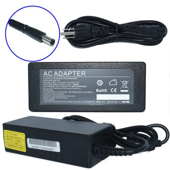 Cargador / Adaptador para Laptop AC-Dell GENERICO de 65W 19.5V 3.34A (7.4*5.0) - GENERICO