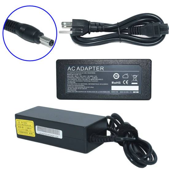 Cargador / Adaptador para Laptop AC-Toshiba GENERICO de 65W 19V-3.42A  (5.5*2.5) - GENERICO
