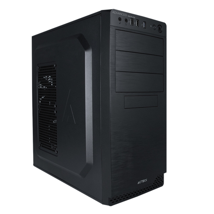 GABINETE ACTECK MILAN GM470 / MEDIA TORRE / ATX, MICRO ATX, MINI ITX / FUENTE 500W / VENTILADOR INCLUIDO / METAL / NEGRO / AC-932585 CS-905 - ACTECK