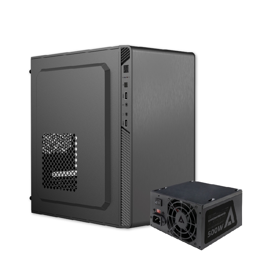 GABINETE ACTECK PERFORMANCE II GI215 / MINI TORRE / MICRO ATX, ITX / FUENTE DE PODER 500W INCLUIDA / FULL METAL / NEGRO / AC-935777 CS-856 - ACTECK
