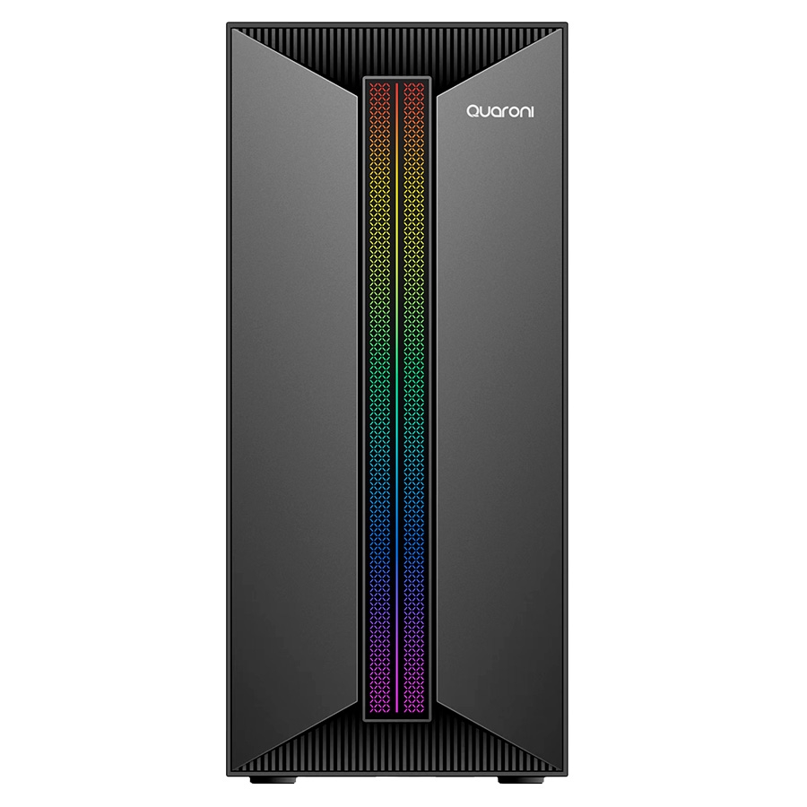 GABINETE MICRO TORRE QUARONI MICRO ATX, MINI ITX/1USB 2.0 1USB 3.0/RGB/PANEL ACRILICO/FUENTE 500 W/NEGRO CS-929 - QUARONI