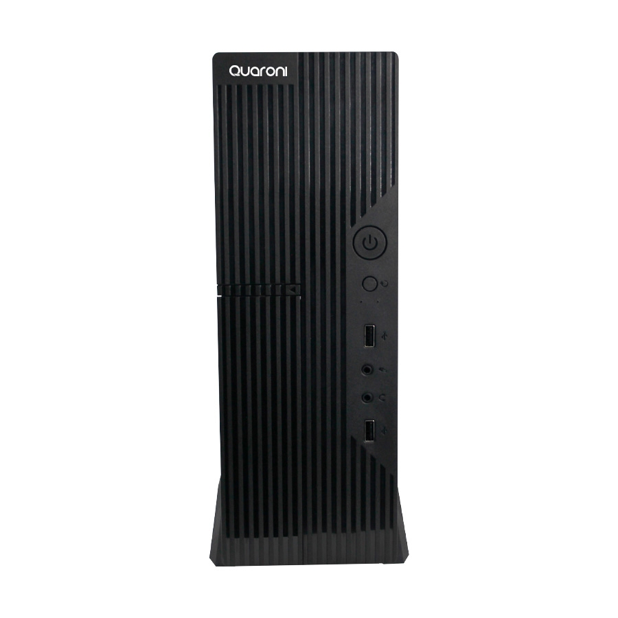 GABINETE SLIM QUARONI, MICRO ATX /MINI ITX/FUENTE DE PODER 500W /COLOR NEGRO ACABADO LINEAL CS-774 - QUARONI