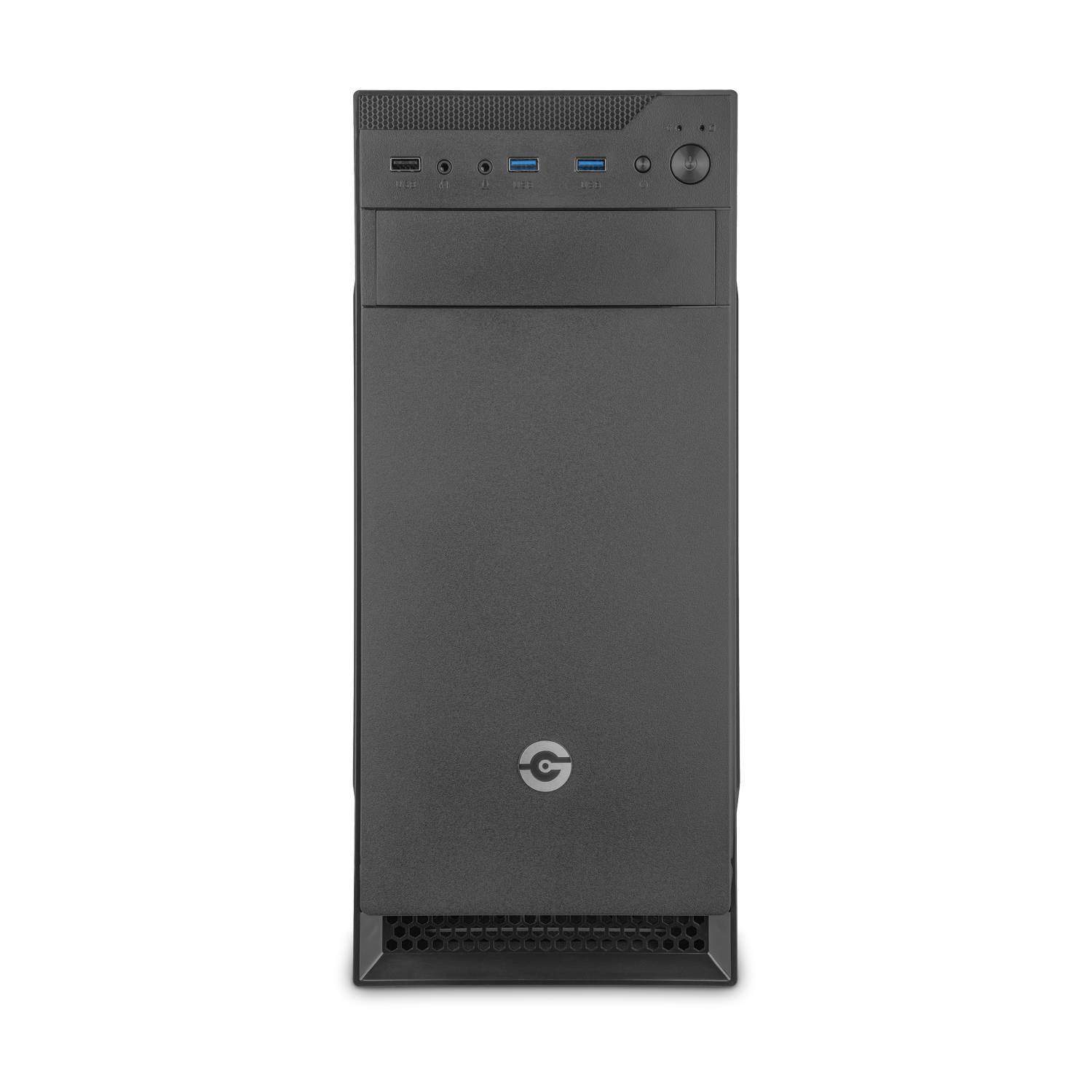 GETTTECH GABINETE PC MEDIA TORRE, ATX/MICRO ATX/MINI ITX, USB 3.0, 1 VENTILADOR, INCKLUYE FUENTE DE 550W, NEGRO, MOD. GCM-550AC-01 - GETTTECH