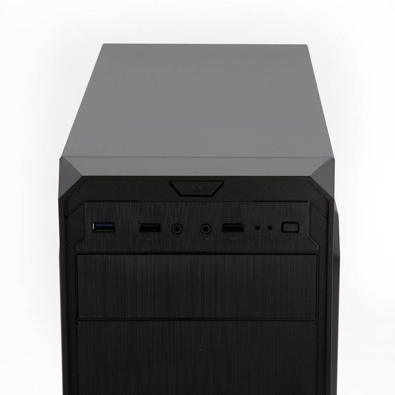 GETTTECH GABINETE MEDIE TORRE, ATX/MICRO ATX/ RANURAS PCI, NEGRO ACABADO MATE, INCLUYE FUENTE DE 500W, 1 VENTILADOR, MOD. GG-1803 - GETTTECH