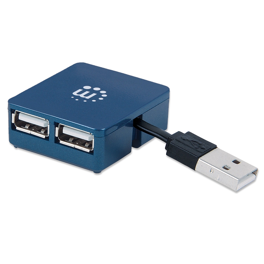 HUB USB,MANHATTAN,160605, V2.0 4 PTOS MICRO AC-1615 - MANHATTAN