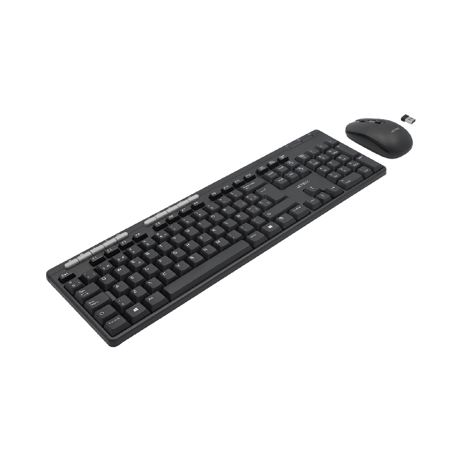 KIT ACTECK CREATOR MK450 / TECLADO Y MOUSE / INALAMBRICO / RECEPTOR USB / 105 TECLAS / MULTIMEDIA / ESPAÑOL / WIN- LINUX / MEMBRANA / OPTICO / 1200 DPI / 2 BOTONES SCROLL / NEGRO / AC-931748 KB-851 - ACTECK