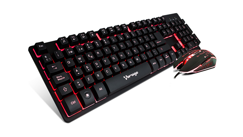 Kit de teclado y Mouse Gamer Iluminados VORAGO START THE GAME KM-500 USB Alámbricos - VORAGO