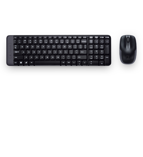 Kit de Teclado y Mouse LOGITECH MK220, Estándar, Negro, 10 m KITLOG390 - LOGITECH