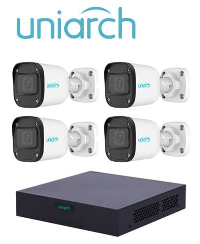 Kit de videovigilancia UNIARCH XVR301-04F/4*UAC-B112-F28, 4, 1920 x 1080 Pixeles - UNIARCH