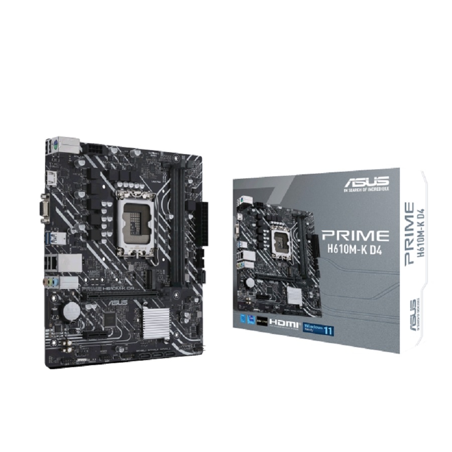 MB ASUS H610 INTEL S-1700 12A GEN/2X DDR4 2666/HDMI/D-SUB/M.2/2X USB3.2/MICRO ATX/GAMA BASICA MB-1208 - ASUS OEM
