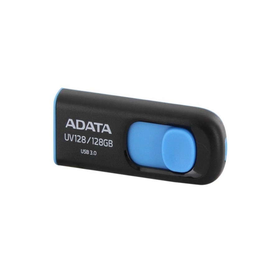 MEMORIA ADATA 128GB USB 3.2 UV128 RETRACTIL NEGRO-AZUL (AUV128-128G-RBE) RAM-3222 - ADATA