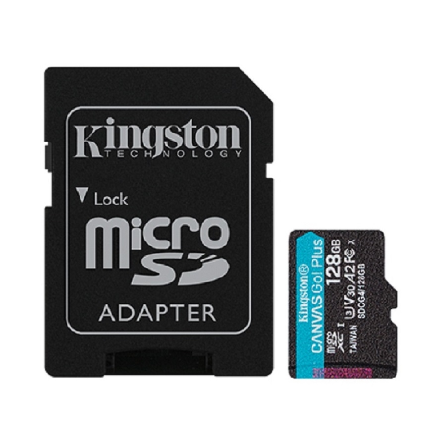 MEMORIA FLASH MICRO SD KINGSTON SDXC CANVAS GO PLUS 128GB 200MB/S UHS-I U3 V30 C/ADAPTADOR (SDCG4/128GB) RAM-4567 - KINGSTON
