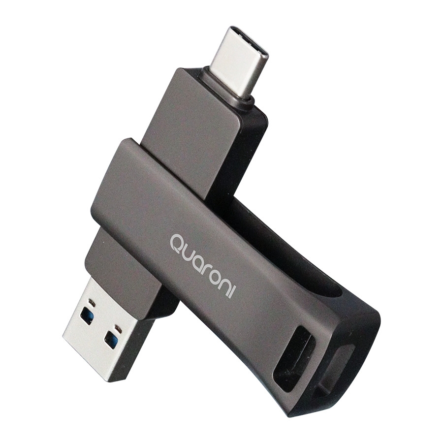 MEMORIA QUARONI 32GB USB 3.2 / DUAL A AND C / OTG / METALICA RAM-4316 - QUARONI