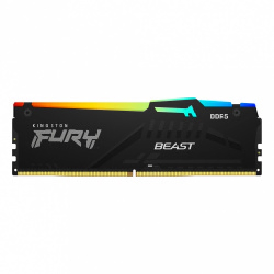 MEMORIA RAM KINGSTON DIMM DDR5 32GB 5600MT/S FURY BEAST BLACK XMP RGB CL40 288PIN 1.25V C/DISIPADOR DE CALOR P/PC/GAMER/ALTO RENDIMIENTO KF556C40BBA-32 RAM-4041 - KINGSTON