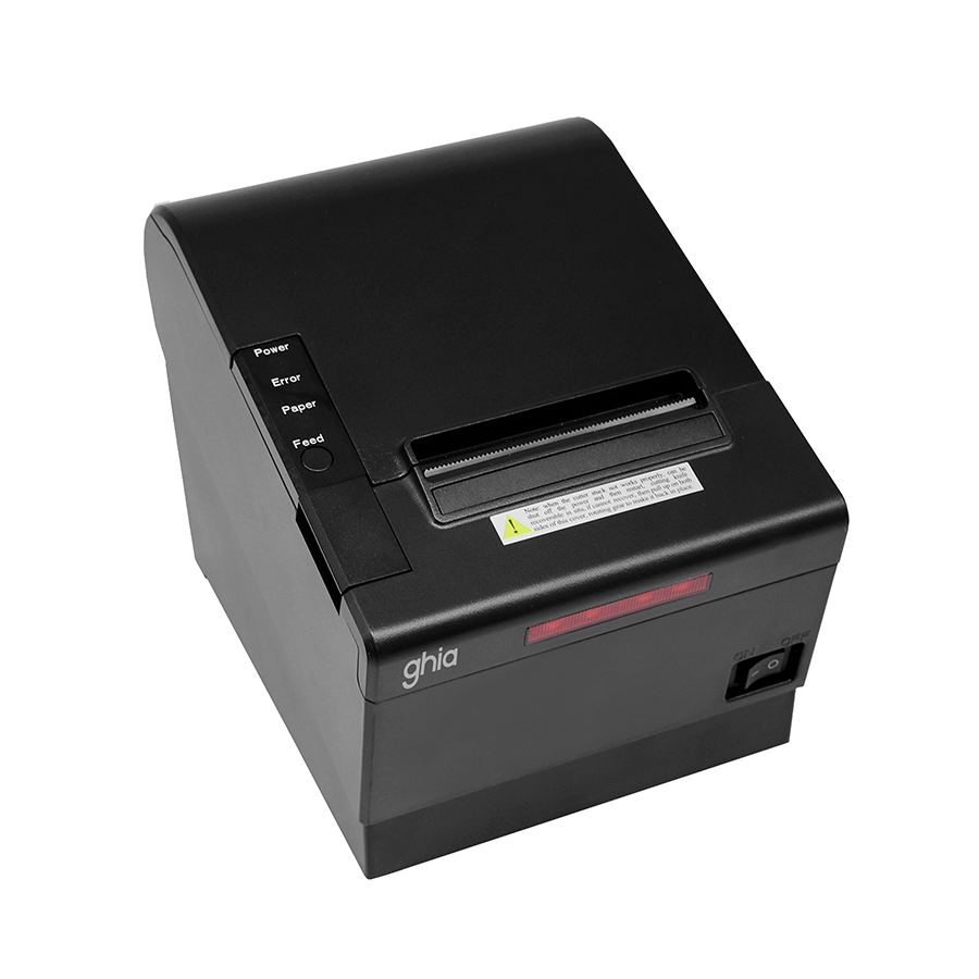 MINIPRINTER TERMICA COCINA GHIA GTP802 / 80 MM / ALARMA LUZ Y SONIDO / USB, ETHERNET, RJ11 / AUTOCORTADOR / 150MMS / NEGRA PR-2464 - GHIA