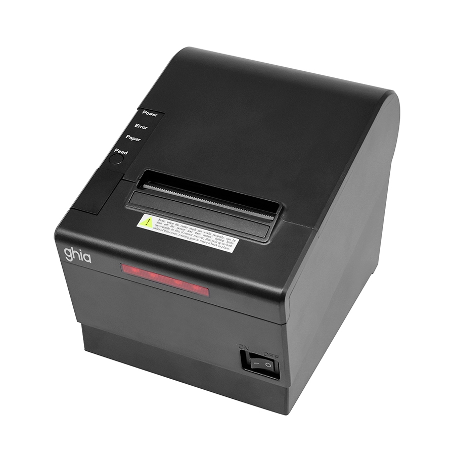 MINIPRINTER TERMICA COCINA GHIA GTP802 / 80 MM / ALARMA LUZ Y SONIDO / USB, ETHERNET, RJ11 / AUTOCORTADOR / 150MMS / NEGRA PR-2464 - GHIA