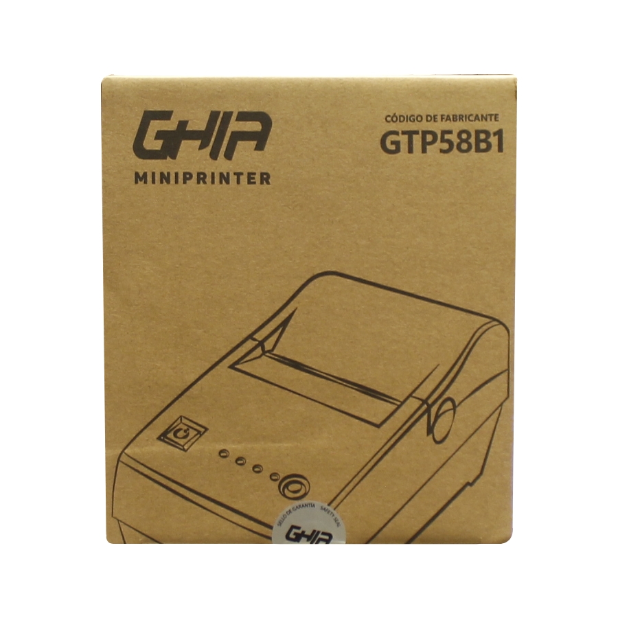 MINIPRINTER TERMICA GHIA GTP58B1 / 58 MM / USB, RJ11 / 80MMS / NEGRA PR-2042 - GHIA