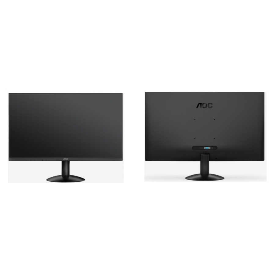 MONITOR LED AOC 24B30H2 / COLOR NEGRO / PANEL IPS 23.8 / HDMI Y VGA / ASPECTO 16:9 / TIEMPO D.R. 1MS / FULL HD 1920 X 1080 / 100 HZ / VESA 100X100 MM / CONTRASTE 20,000,0001 / BRILLO 250 CD/M2 MNL-2640 - AOC