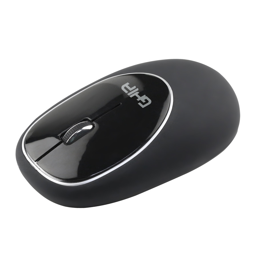 MOUSE ERGONOMICO GHIA / GT100NN / INALAMBRICO / RECEPTOR USB / 2 BOTONES / SCROLL / 1000 DPI / MEMORY FOAM / NEGRO MS-1247 - GHIA
