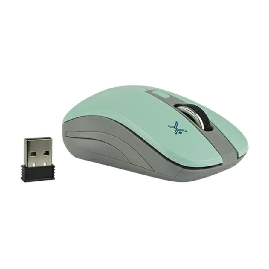 MOUSE INALAMBRICO OPTICO 800 A 1600 DPI SIMETRICO DONGLE USB PERFECT CHOICE ESSENTIAL – TURQUESA MS-1241 - PERFECT CHOICE