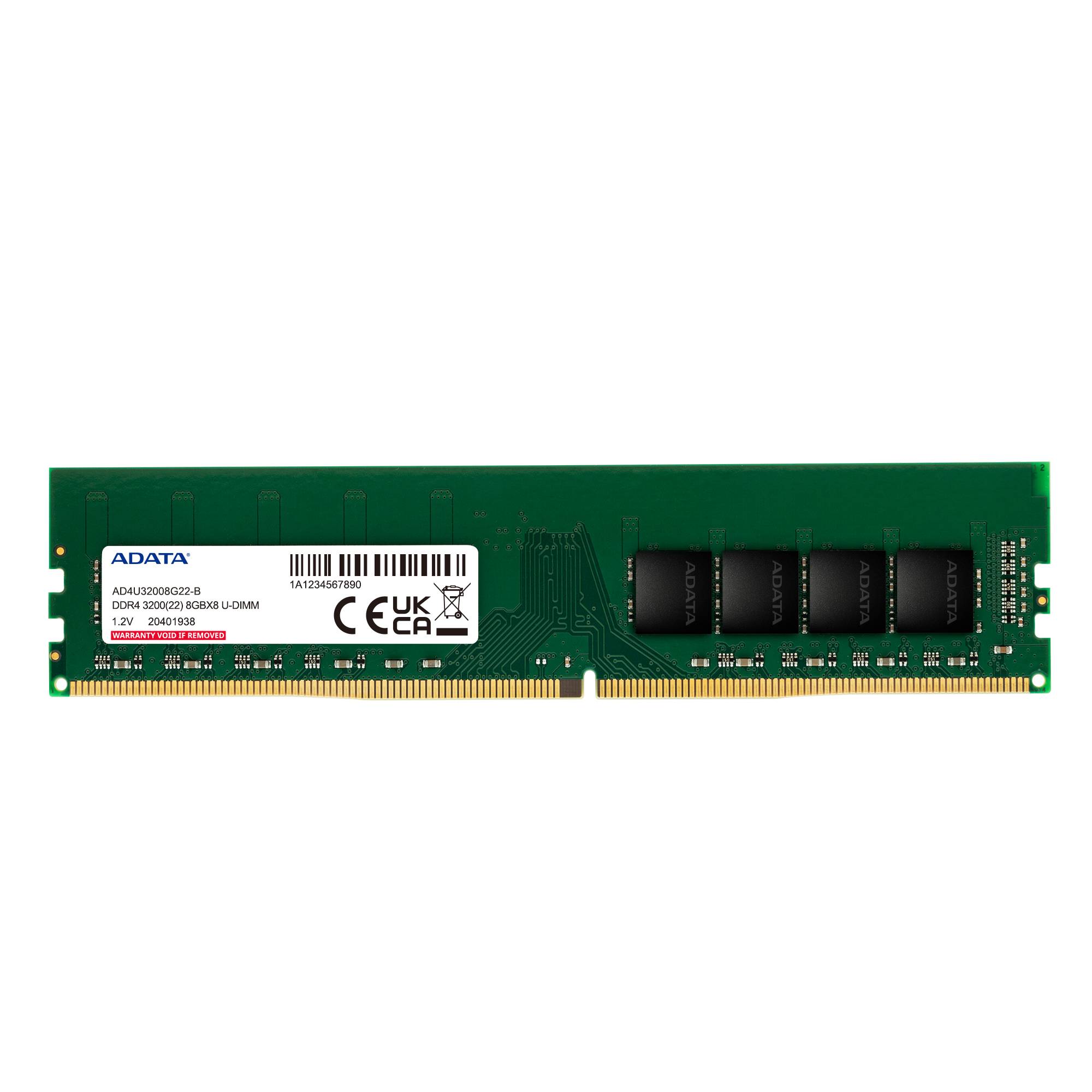 Memoria RAM ADATA AD4U32008G22-SGN, 8 GB, DDR4, 3200 MHz, UDIMM - ADATA