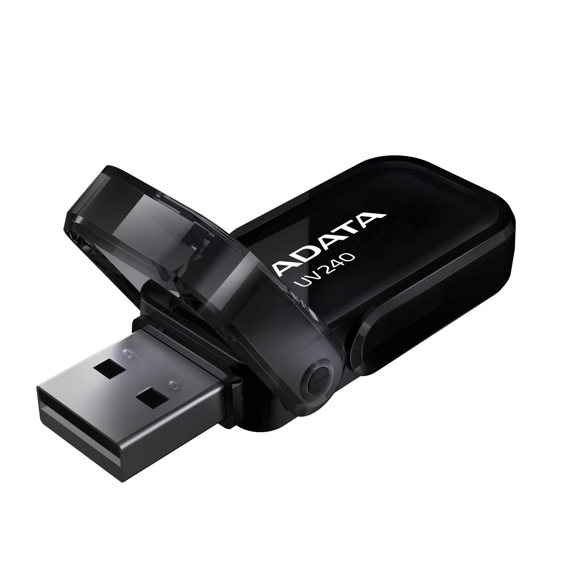 Memoria USB 2.0 de 32GB ADATA UV240, Negro, 32 GB, USB 2.0 - ADATA