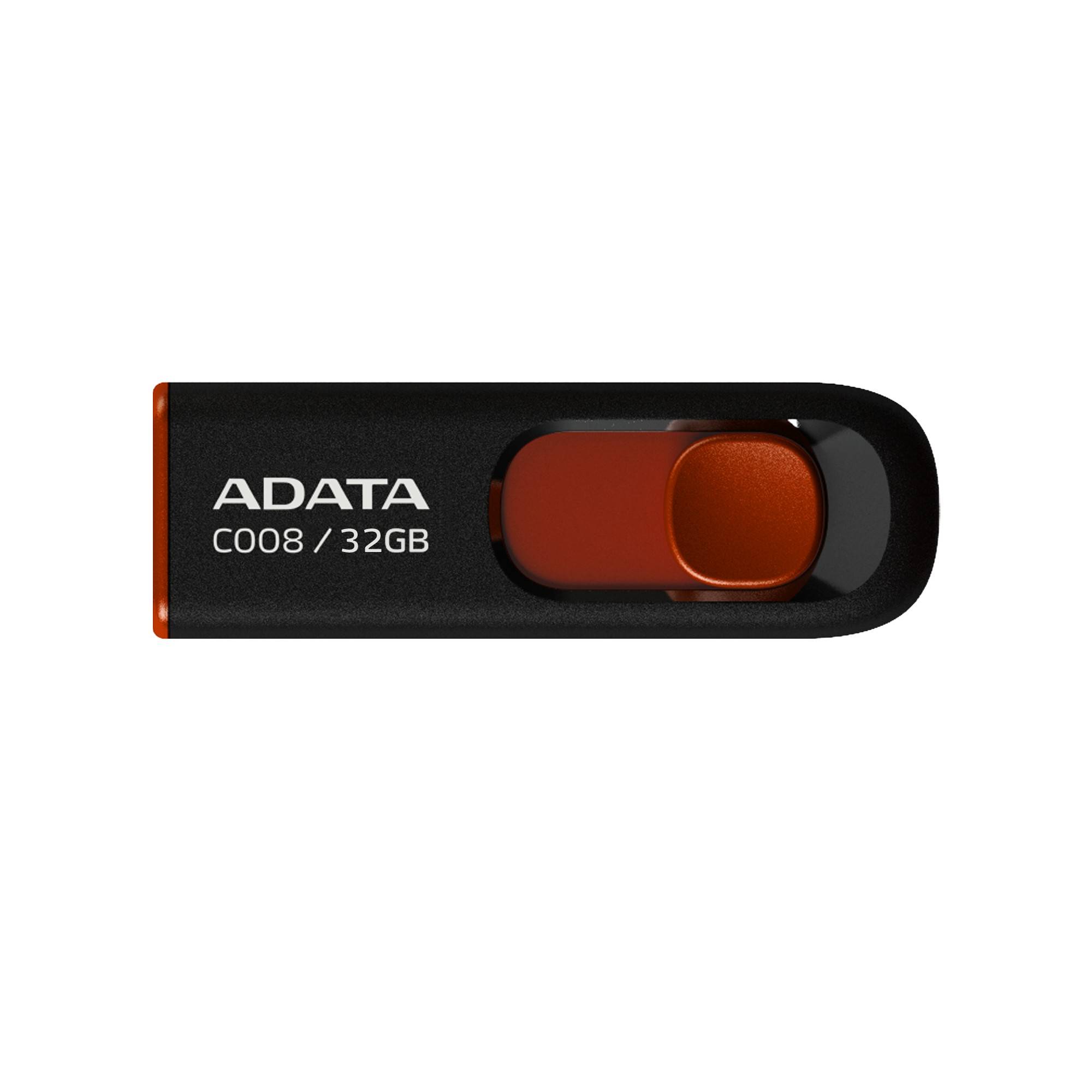 Memoria USB ADATA C008, Negro, 32 GB, USB 2.0 - ADATA