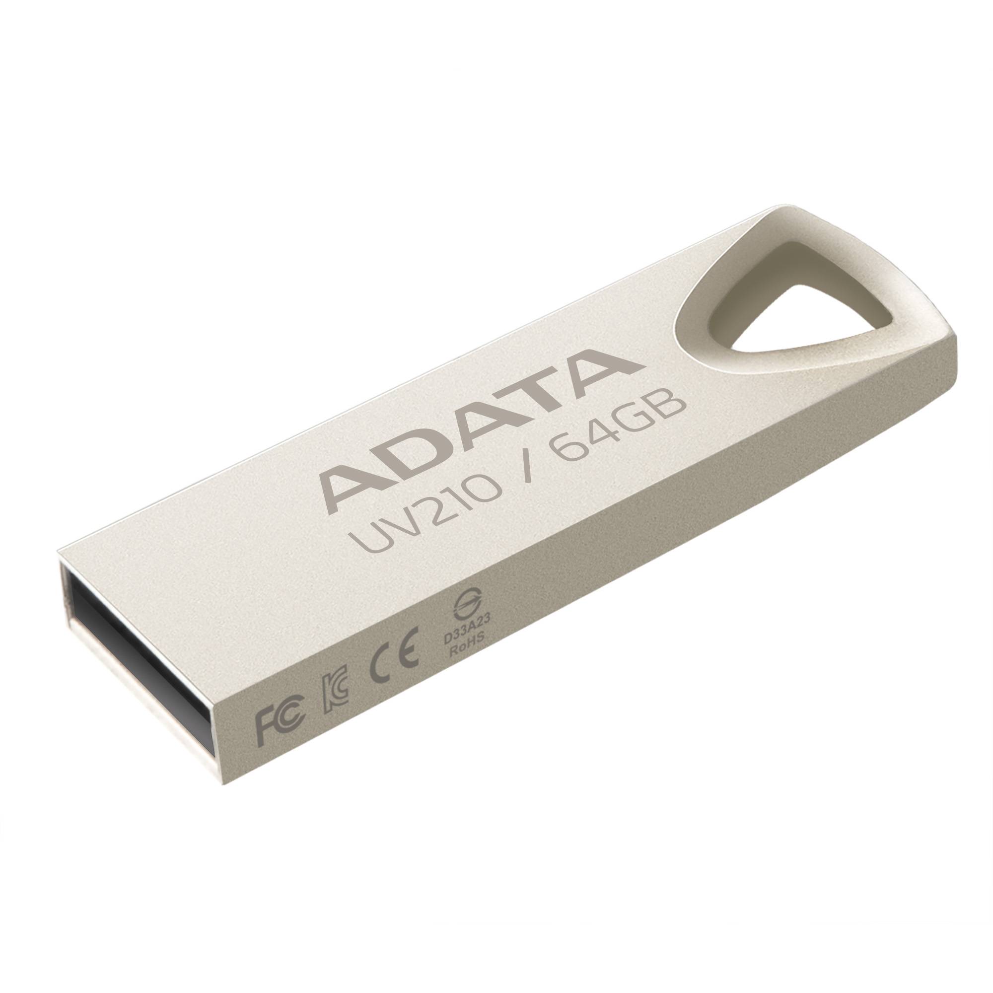 Memoria USB ADATA , Plata, 64 GB, USB 2.0 - ADATA