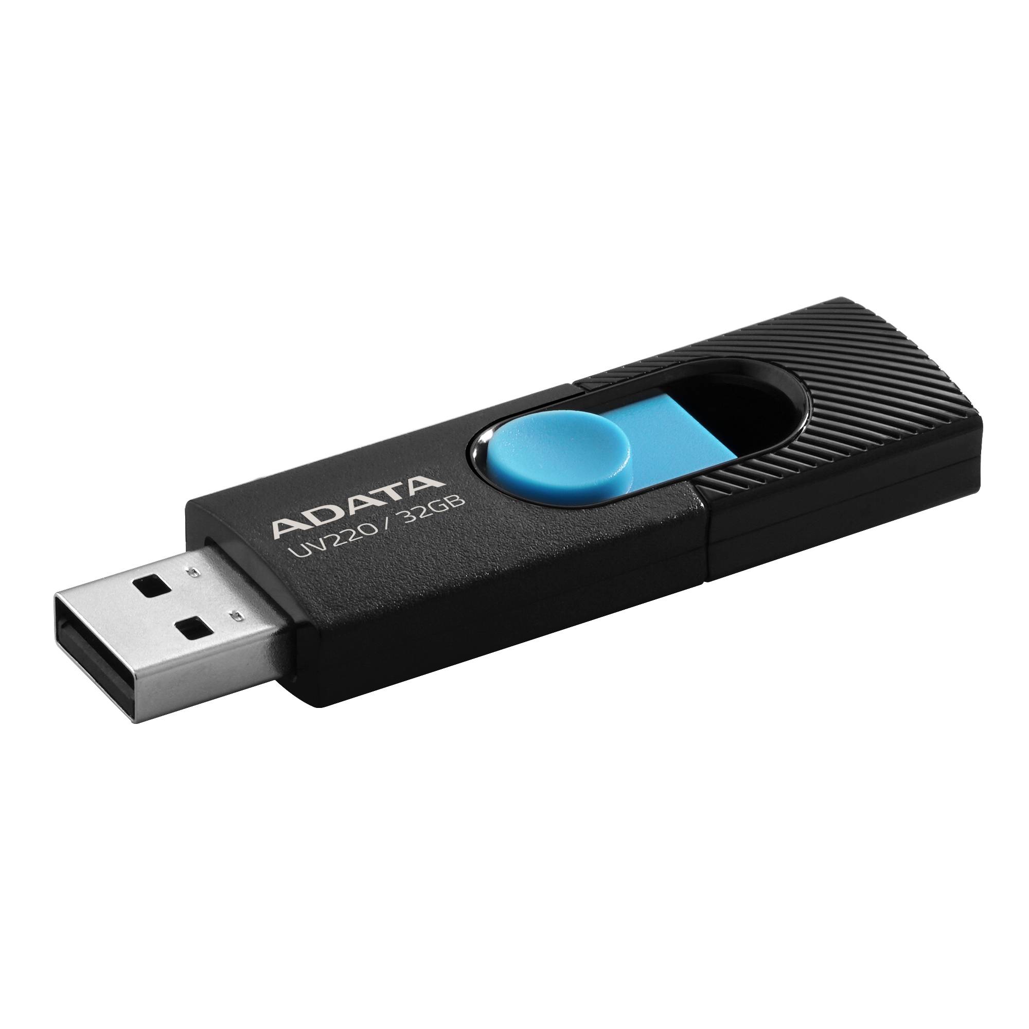 Memorias USB ADATA UV220, Negro, 32 GB - ADATA