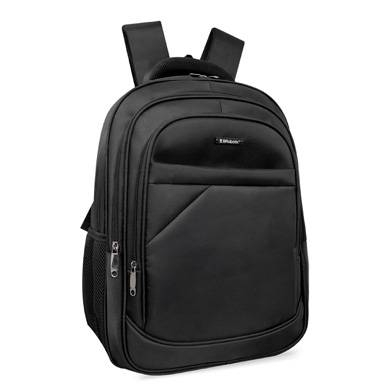 Mochila hasta 17 pulgadas, VARSOVIA,  Backpack, varios compatimientos, organizador frontal, costuras/asas y tirantes reforzadas, acolchados, Negro, 6005644 - BROBOTIX