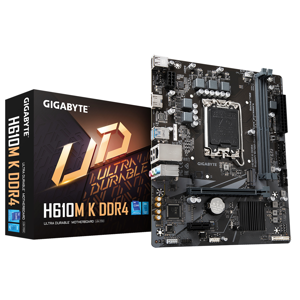 Tarjeta Madre Gigabyte Micro-ATX H610M K DDR4, S-1700, Intel H610 Express, HDMI, 64GB DDR4 para Intel - GIGABYTE