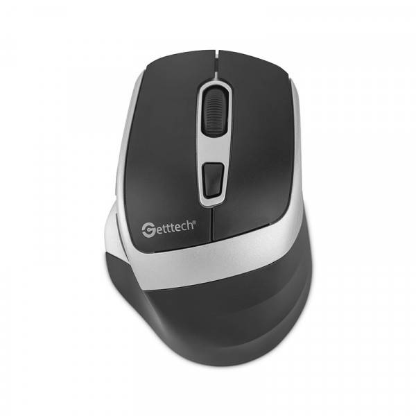 GETTTECH MOUSE INALAMBRICO PARA OFIC 6D, 725F, ILUMINACION RGB CUSTOM, 7200 DPI, 5 BOTONES 1 SCROLL, CONECTIVIDAD DUAL, NEGRO PLATA GGM-STDBW-01-SL - GETTTECH