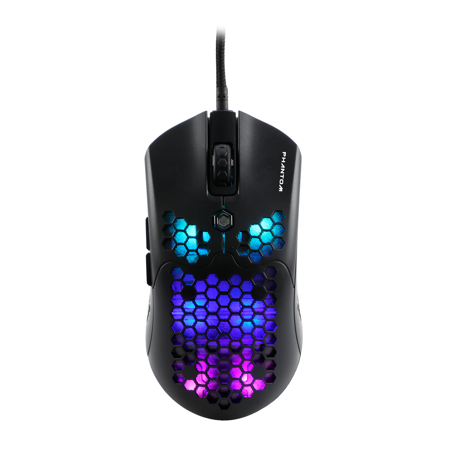Mouse Gamer Naceb Technology Phantom, 6 Botones + Scroll, USB, 400-10000 DPI, Iluminación RGB, Sensor PAW3325, Cable Reforzado 1.8mts MOUNCB530 - Naceb Technology